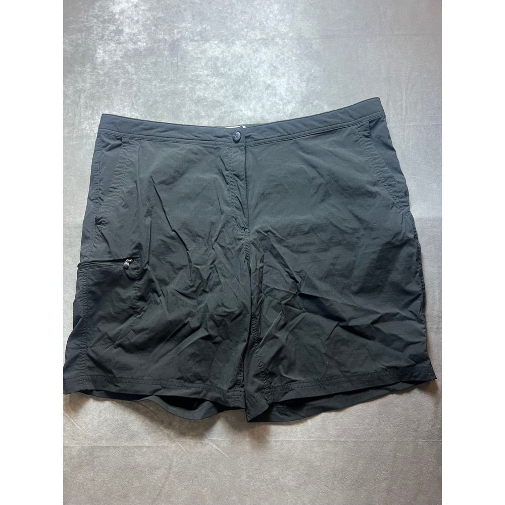 LL Bean Vista Camp Women Shorts 18W Black Hiking Outdoor Lightweight Utility